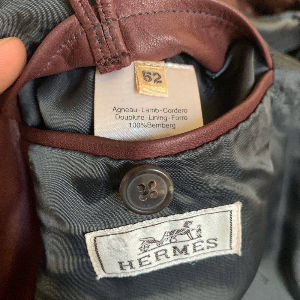 Hermès lambskin leather blazer - Picture 4 of 8